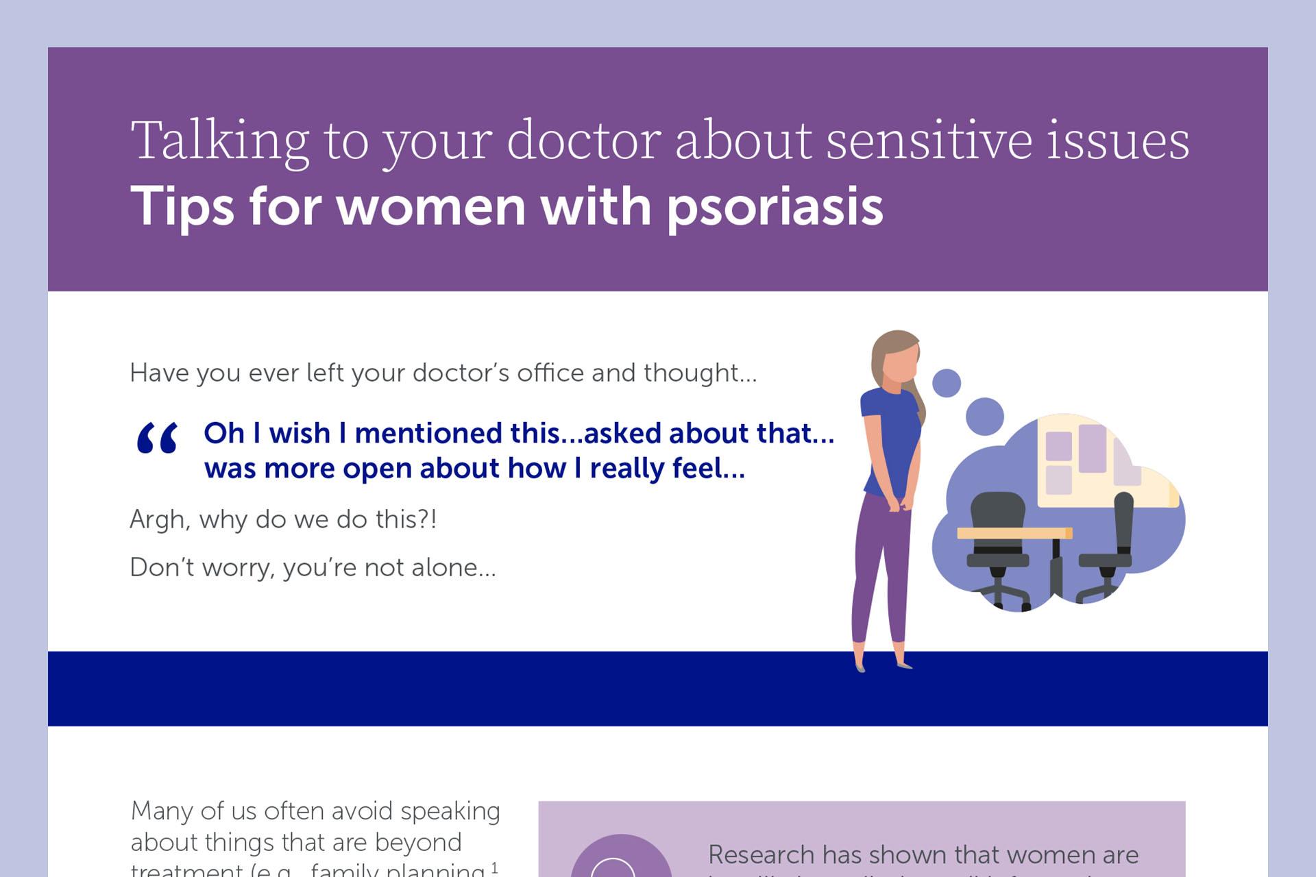 Infographic for women living with psoriasis